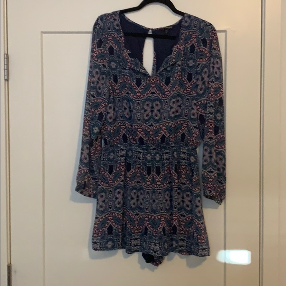 Paisley long sleeve romper from Express